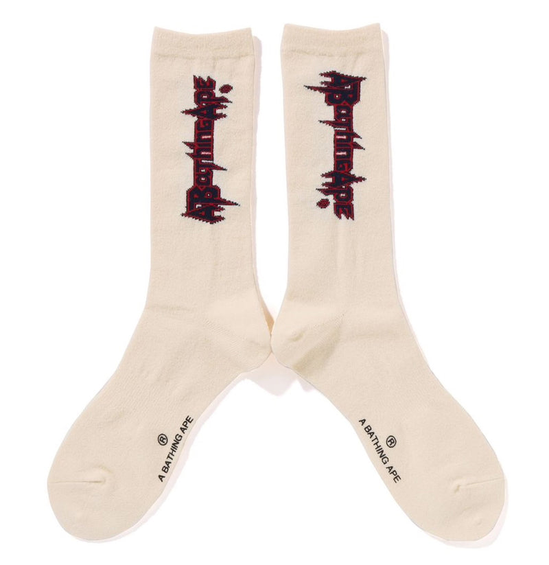 A BATHING APE MULTI LOGO LONG SOCKS