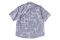 A BATHING APE STRIPE CAMO RELAXED FIT SS SHIRT