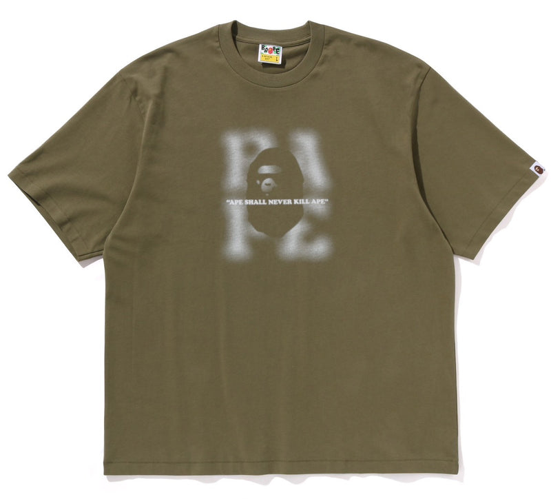 A BATHING APE BLUR LOGO RELAXED FIT TEE