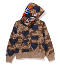 A BATHING APE Ladies' I LOVE BAPE SHARK FULL ZIP HOODIE