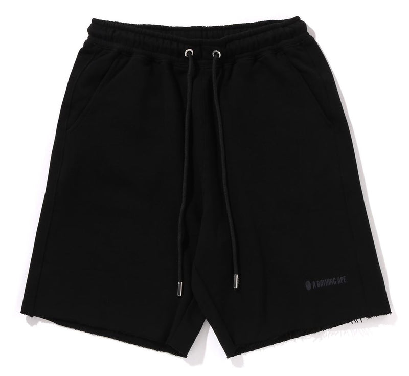 A BATHING APE RAW EDGE LOOSE FIT SWEAT SHORTS