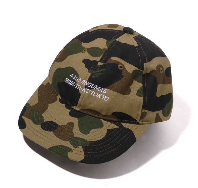 A BATHING APE 1ST CAMO SLOGAN CAP