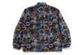 A BATHING APE FLORAL CAMO BATHING APE LOGO NYLON COACH JACKET