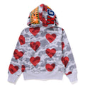 A BATHING APE Ladies' I LOVE BAPE SHARK FULL ZIP HOODIE