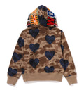 A BATHING APE Ladies' I LOVE BAPE SHARK FULL ZIP HOODIE