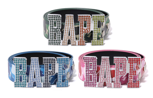 A BATHING APE ABC CAMO BAPE LEATHER BELT