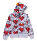 A BATHING APE Ladies' I LOVE BAPE SHARK FULL ZIP HOODIE