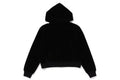 A BATHING APE Ladies' CRYSTAL STONE APE HEAD VELOUR ZIP HOODIE