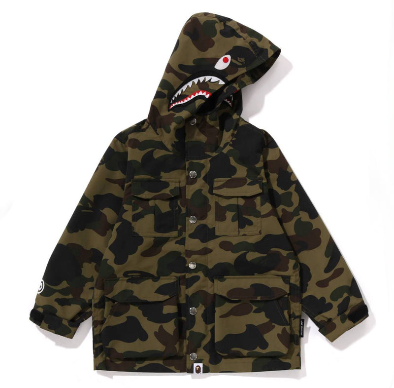 A BATHING APE BAPE KIDS 1ST CAMO SHARK MOUNTAIN JACKET