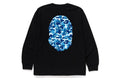 A BATHING APE ABC CAMO BIG APE HEAD L/S TEE