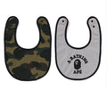 A BATHING APE BAPE KIDS 1ST CAMO BIB GIFT SET YELLOW / GREEN