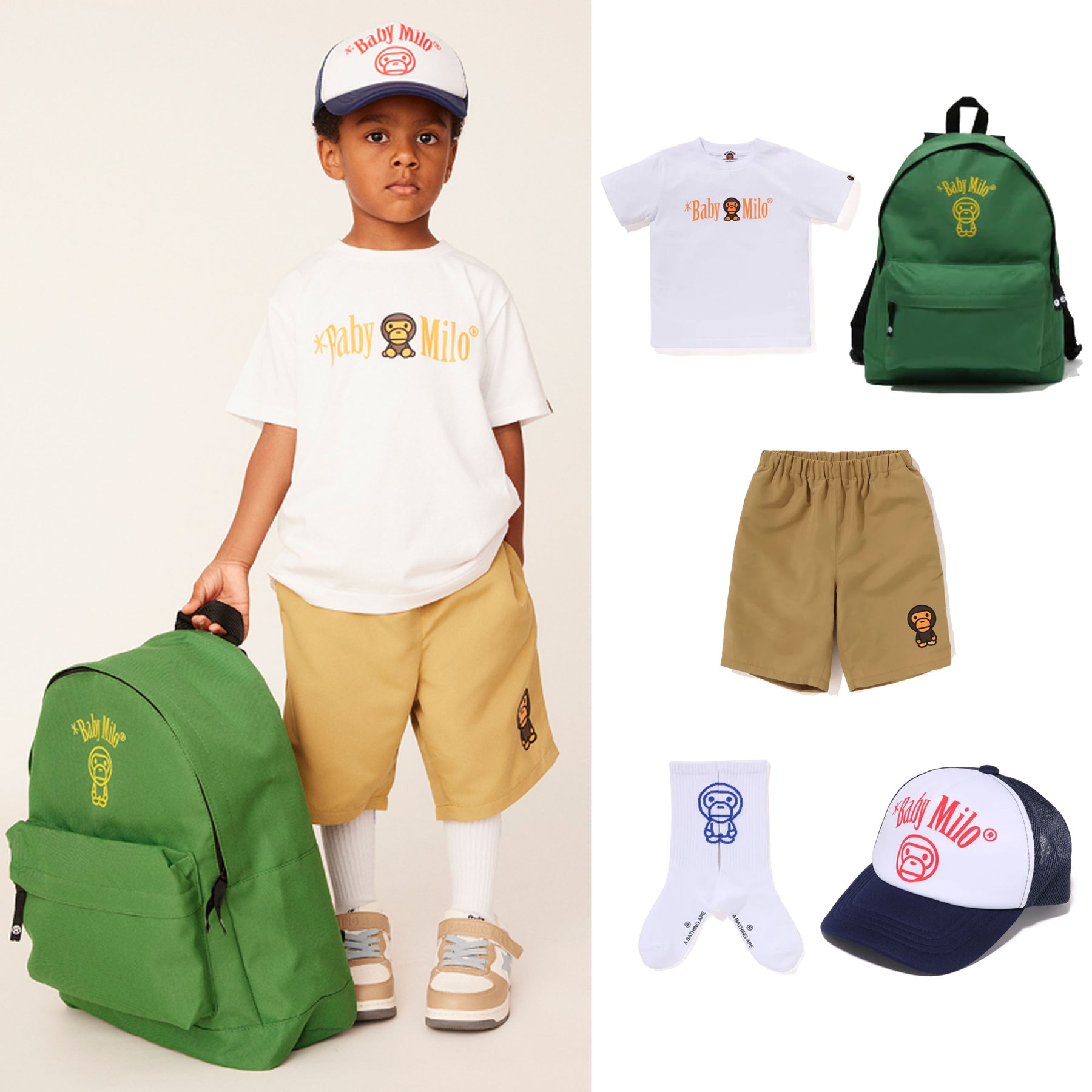 A BATHING APE KIDS BAPE SUMMER BAG BABY MILO ( 5 items