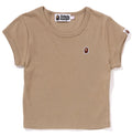 A BATHING APE Ladies' APE HEAD ONE POINT CROPPED TEE