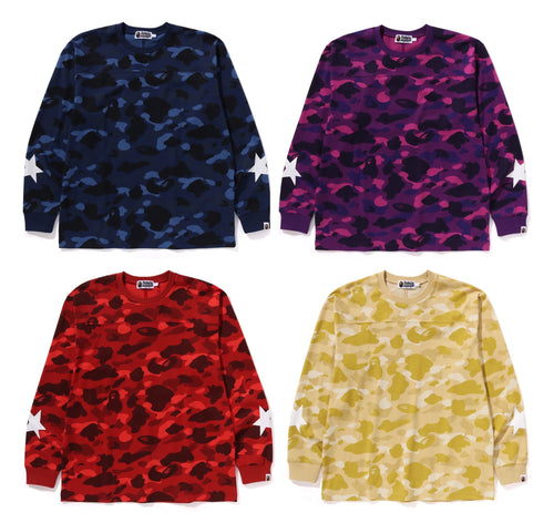 A BATHING APE APE COLOR CAMO RELAXED FIT L/S TEE