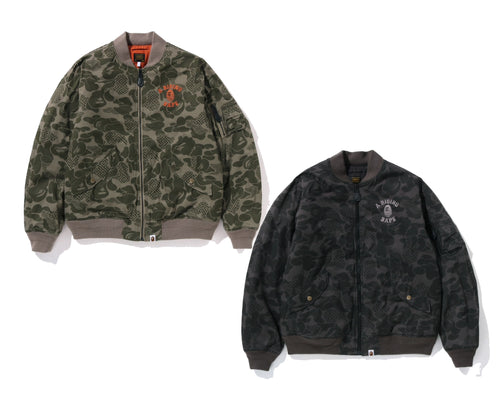 A BATHING APE ASIA CAMO BOMBER JACKET