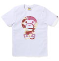 A BATHING APE Ladies' MAP CAMO BIG BABY MILO TEE