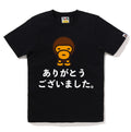 A BATHING APE Ladies' BABY MILO JAPANESE LETTERS TEE