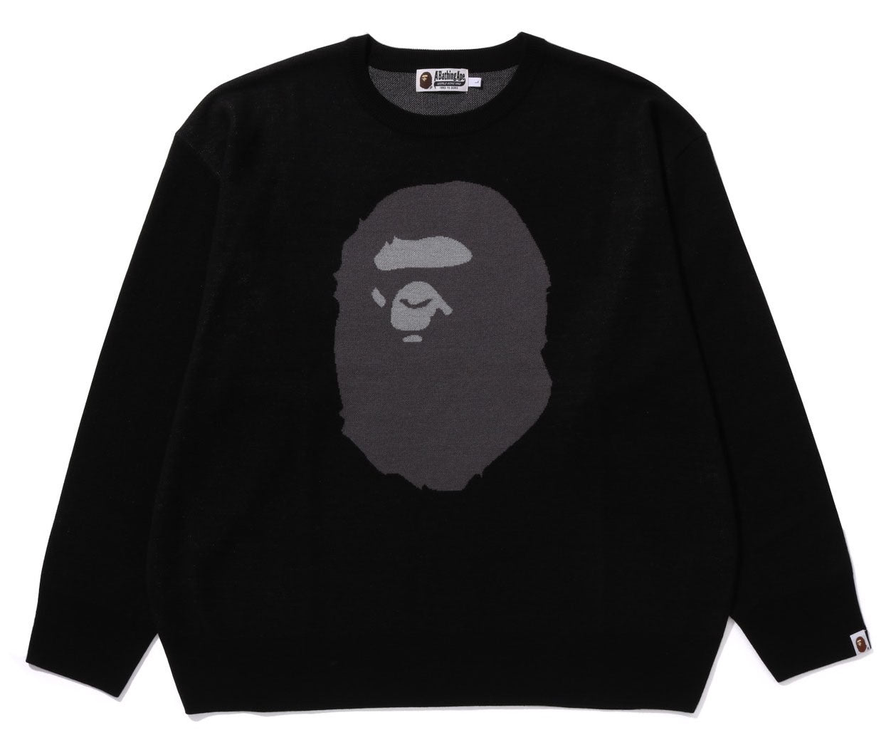 A BATHING APE APE HEAD JACQUARD KNIT SWEATER – happyjagabee store