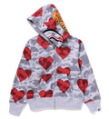 A BATHING APE Ladies' I LOVE BAPE SHARK FULL ZIP HOODIE