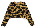 A BATHING APE Ladies' 1ST CAMO CROPPED L/S TEE