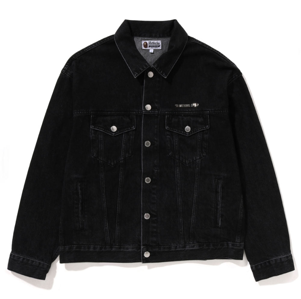 A BATHING APE METAL LOGO PIN DENIM JACKET