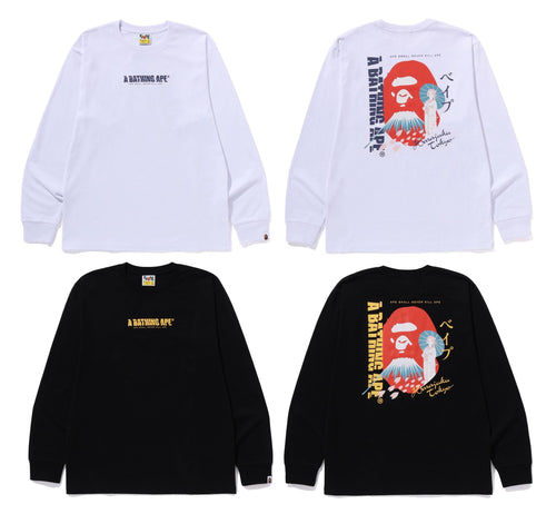 見事な A CREWNECK/S/001SWG302502X/着用感有 RELAXED APPLIQUE APE