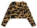 A BATHING APE Ladies' 1ST CAMO CROPPED L/S TEE