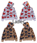 A BATHING APE Ladies' I LOVE BAPE SHARK FULL ZIP HOODIE