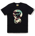 A BATHING APE Ladies' MAP CAMO BIG BABY MILO TEE