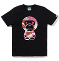 A BATHING APE Ladies' MAP CAMO BIG BABY MILO TEE