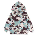 A BATHING APE BAPE KIDS MAP CAMO SHARK ZIP HOODIE