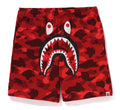 A BATHING APE COLOR CAMO SHARK SWEAT SHORTS