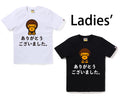 A BATHING APE Ladies' BABY MILO JAPANESE LETTERS TEE