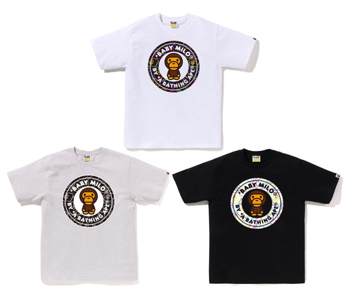 A BATHING APE NEON CAMO MILO BUSY WORKS TEE