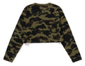 A BATHING APE Ladies' 1ST CAMO CROPPED L/S TEE