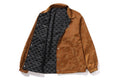 A BATHING APE SOLID CAMO JACQUARD NYLON REVERSIBLE COACH JACKET