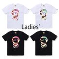 A BATHING APE Ladies' MAP CAMO BIG BABY MILO TEE