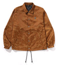 A BATHING APE SOLID CAMO JACQUARD NYLON REVERSIBLE COACH JACKET