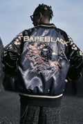 A BATHING APE BAPE BLACK SOUVENIR JACKET