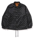 A BATHING APE SOLID CAMO JACQUARD NYLON REVERSIBLE COACH JACKET