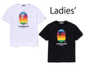 A BATHING APE Ladies' CRYSTAL APE HEAD OVERSIZED TEE