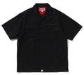 A BATHING APE DRAGON EMBROIDERY OPEN COLLAR SHIRT