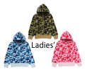 A BATHING APE Ladies' ABC CAMO ONE POINT PULLOVER HOODIE