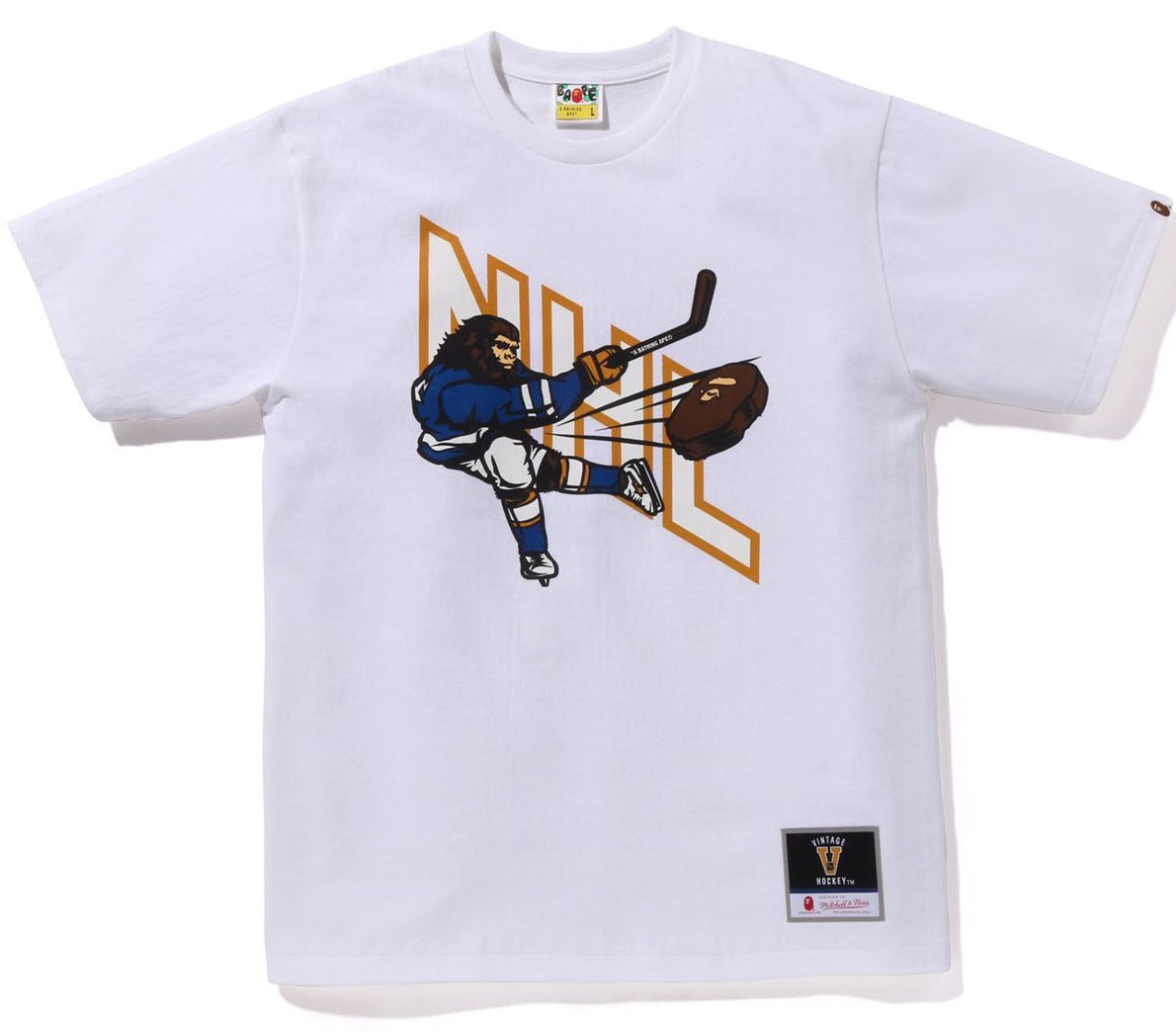 A BATHING APE BAPE x M&N NHL HOCKEY GRAPHIC TEE – happyjagabee store