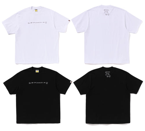 A BATHING APE HAND DRAWN LOGO RELAXED FIT TEE