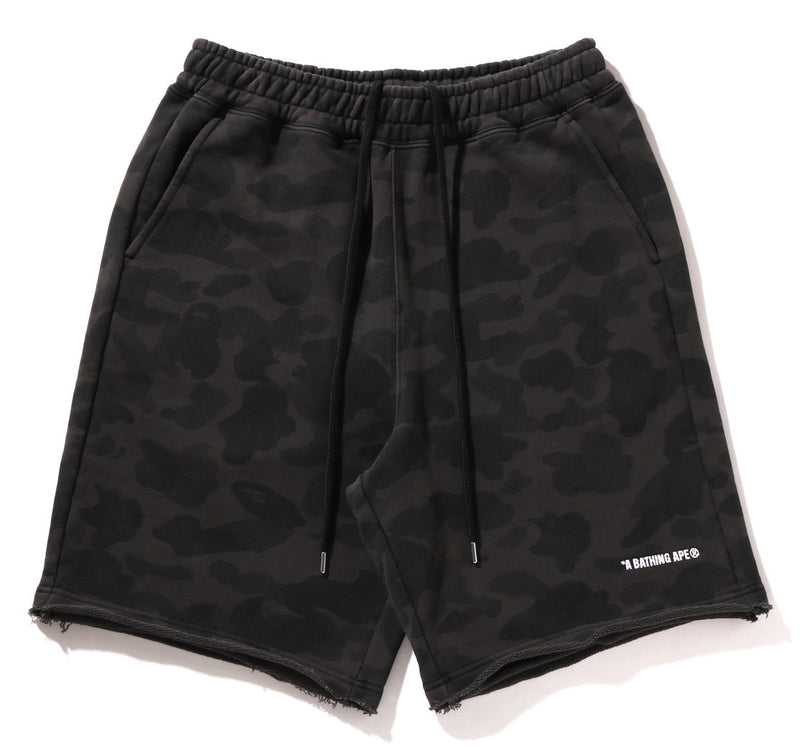 A BATHING APE 1ST CAMO HEAVY WASHED RELAXED FIT SWEAT SHORTS