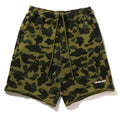 A BATHING APE 1ST CAMO HEAVY WASHED RELAXED FIT SWEAT SHORTS