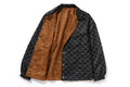 A BATHING APE SOLID CAMO JACQUARD NYLON REVERSIBLE COACH JACKET