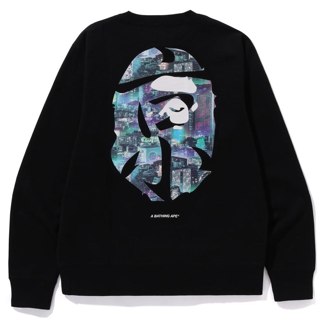 A BATHING APE NEON TOKYO CREWNECK