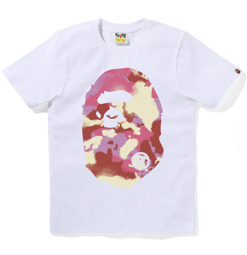 A BATHING APE Ladies' MAP CAMO BIG APE HEAD TEE